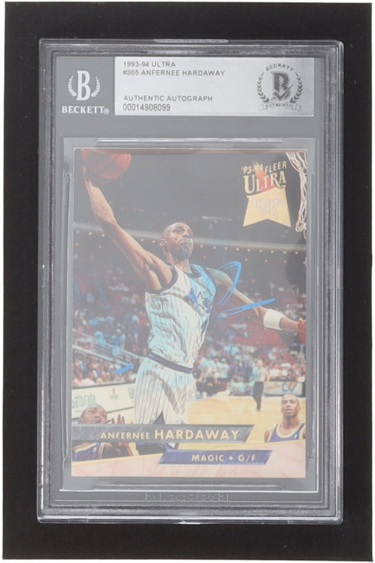 Anfernee Hardaway Signed 1993-94 Ultra #305 RC (BGS) - Rookie Card