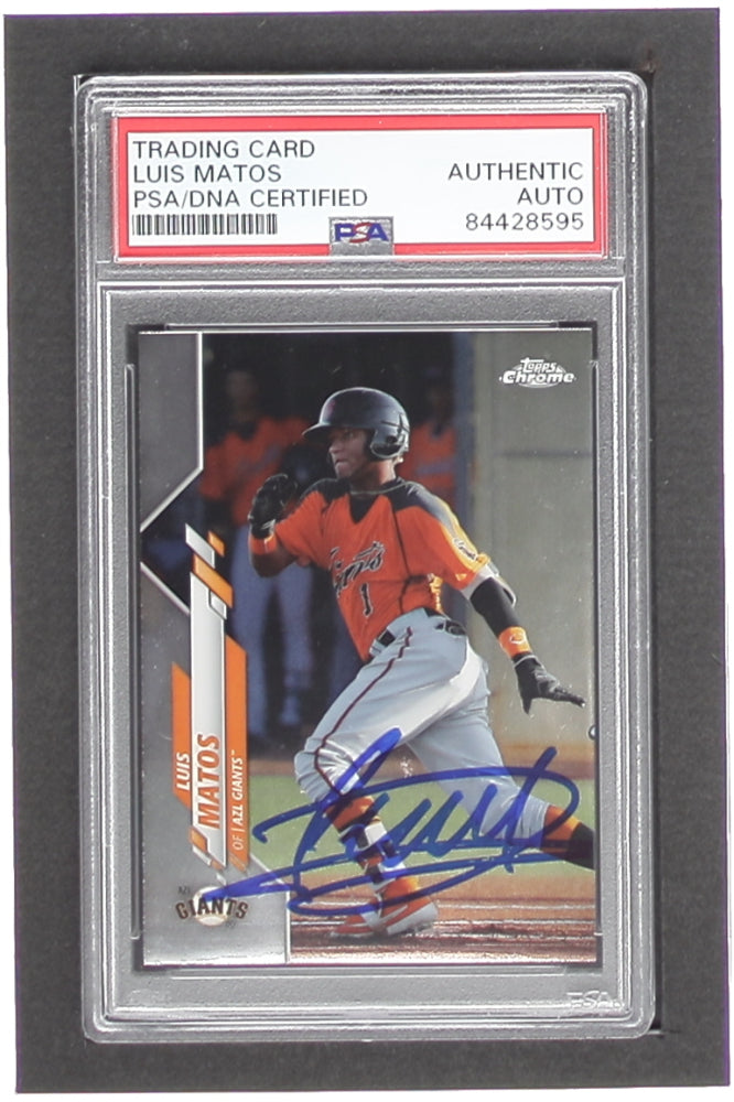 Luis Matos Signed 2020 Topps Pro Debut Chrome (PSA) - Rookie Card