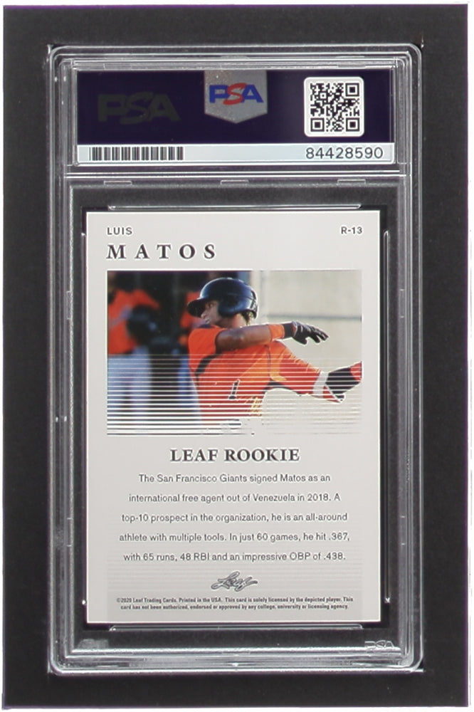 Luis Matos Signed 2020 Leaf Special Release Rookie #R13 (PSA) - Rookie Card