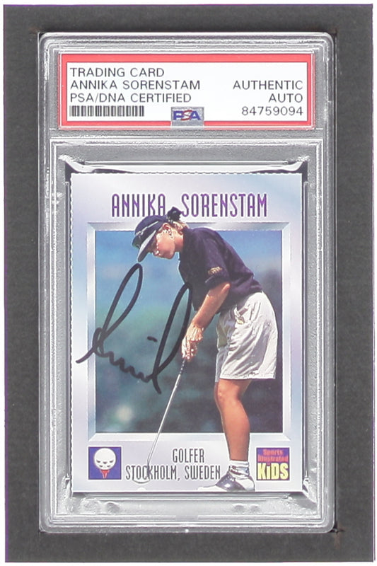 Annika Sorenstam Signed 1996 Sports Illustrated for Kids II #466 (PSA) - Rookie Card