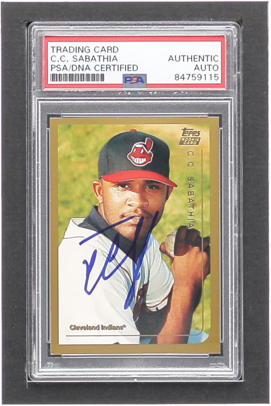 C.C. Sabathia Signed 1999 Topps Traded #T33 RC (PSA) Rookie Card