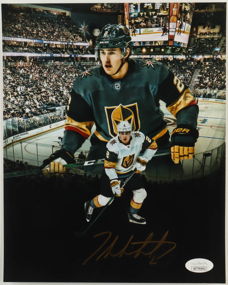 Zach Whitecloud Signed (JSA) Golden Knights 8 x 10 Photo - JSA Witnessed