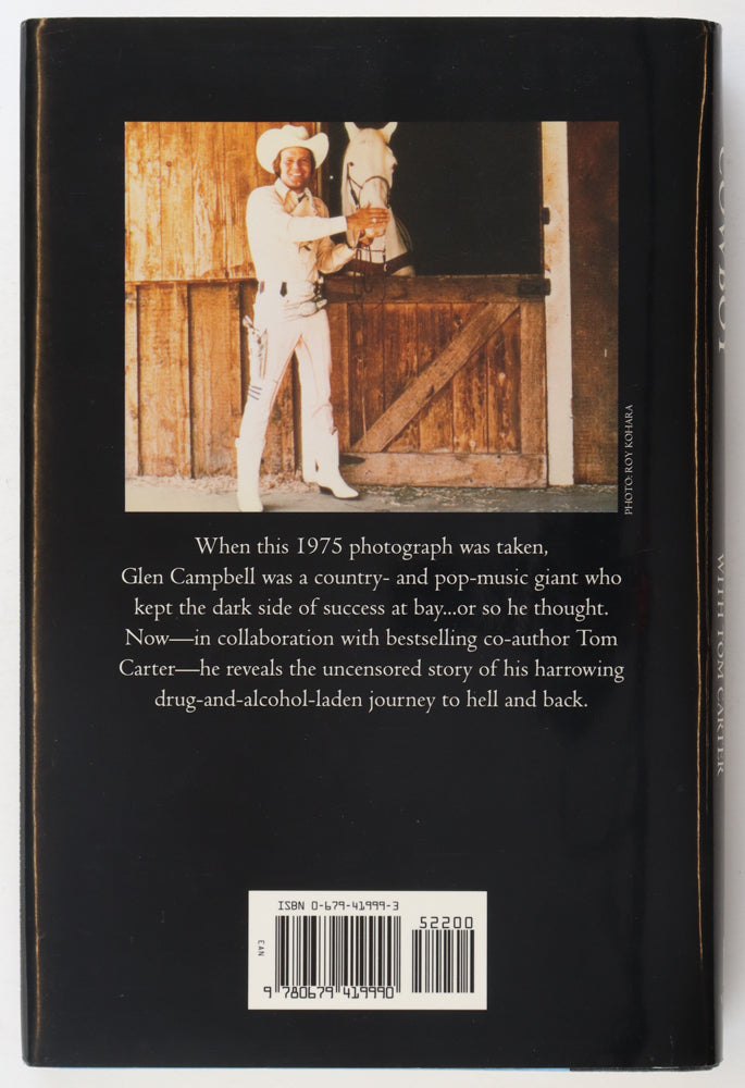 Glen Campbell Signed (PSA) "Rhinestone Cowboy" Hardcover Book Inscribed "Thanks"