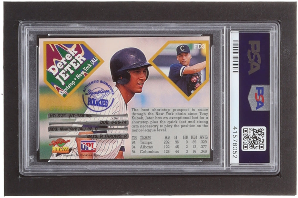 Derek Jeter Signed 1995 Signature Rookies Future Dynasty Signatures #F Autograph Boss Derek Jeter Signed 1995 Signature Rookies Future Dynasty Signatures #F Autograph Boss