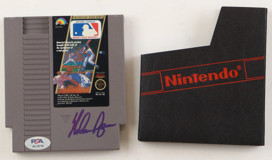 Nolan Ryan Signed (PSA) "Major League Baseball" Nintendo Game Cartridge with Sleeve