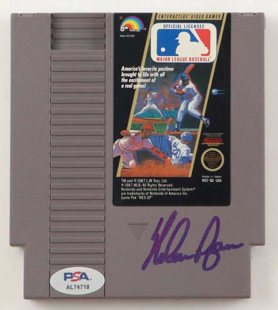 Nolan Ryan Signed (PSA) "Major League Baseball" Nintendo Game Cartridge with Sleeve