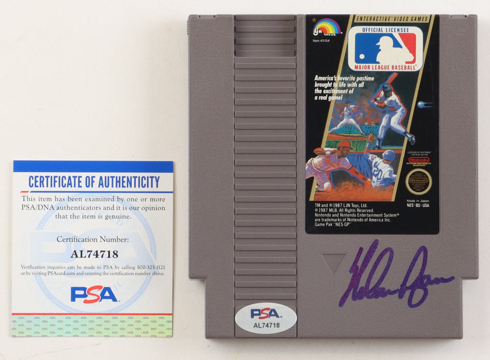 Nolan Ryan Signed (PSA) "Major League Baseball" Nintendo Game Cartridge with Sleeve