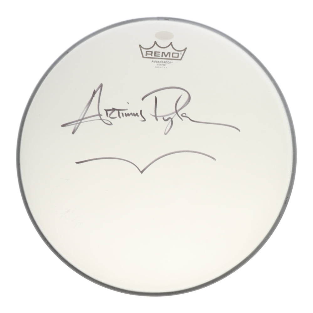 Artimus Pyle Signed (JSA) 14.5" Drum Head with Hand Drawn Sketch - JSA Witnessed