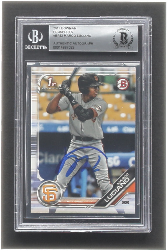 Marco Luciano Signed 2019 Bowman Prospects #BP82 (BGS) Rookie Card