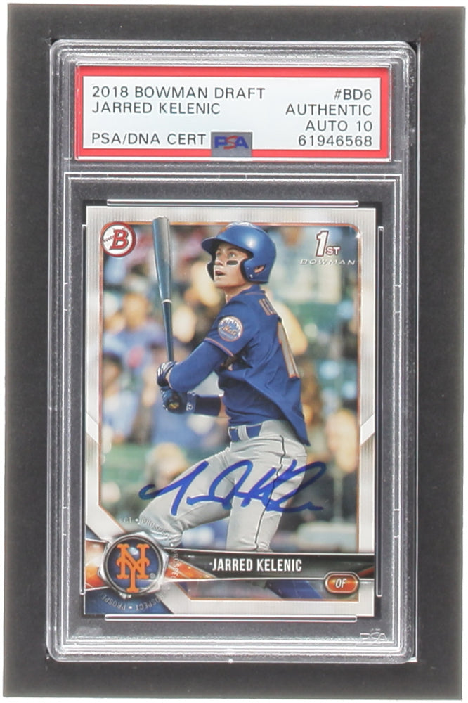 Jarred Kelenic Signed 2018 Bowman Draft #BD6 (PSA) Autograph Graded PSA 10 - Rookie Card