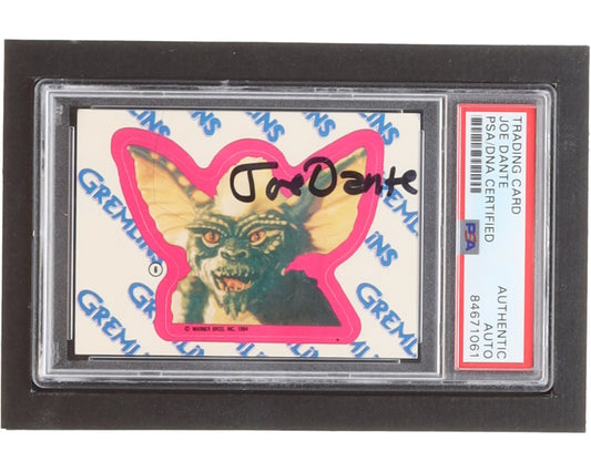 Joe Dante Signed 1984 Topps Gremlins Album Stickers #6 Sticker 6 (PSA) - SOLD AT EXPO - NOV 2024