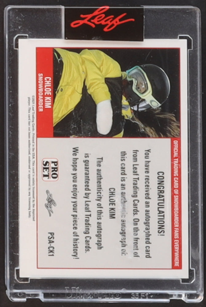 Chloe Kim 2021 Leaf Pro Set Sports Autographs Red #PSACK1