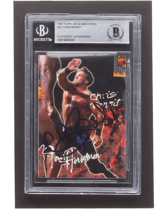 Chris Benoit Signed 1999 Topps WCW/nWo Nitro #48 (BGS)