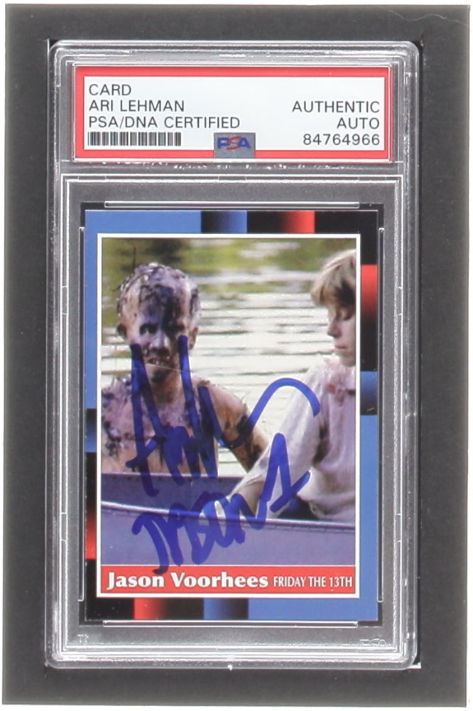 Ari Lehman Signed "Friday the 13th" Card Inscribed "Jason 1" (PSA) Jason Voorhees