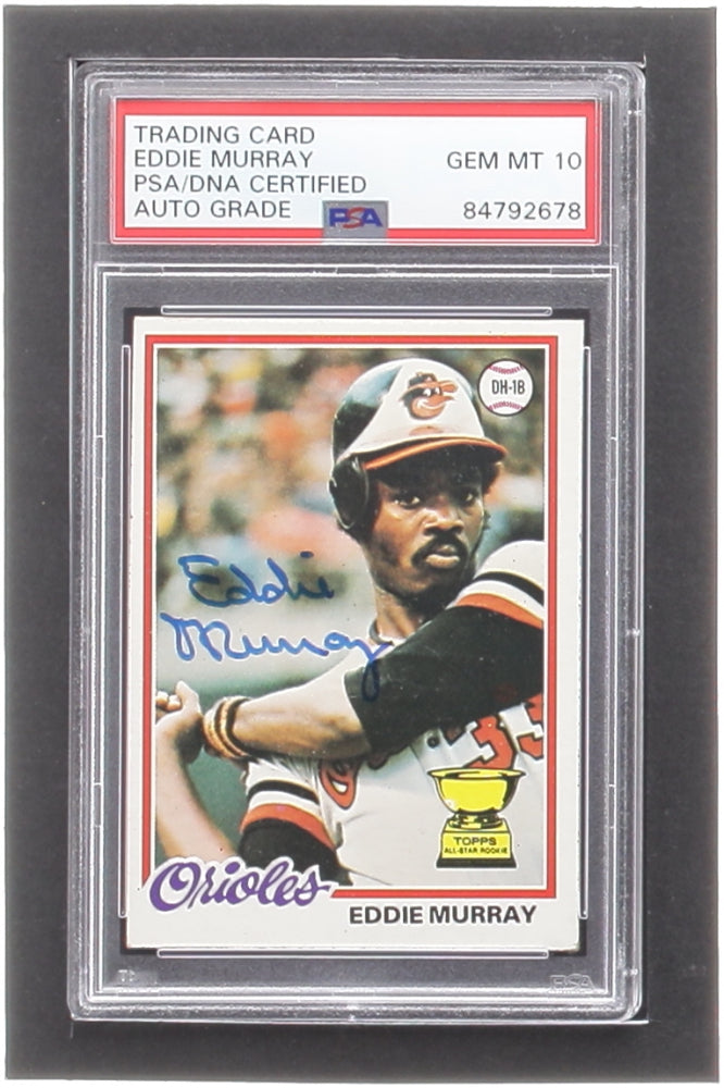 Eddie Murray Signed 1978 Topps #36 RC (PSA) - Autograph Graded (PSA) 10 - Rookie Card