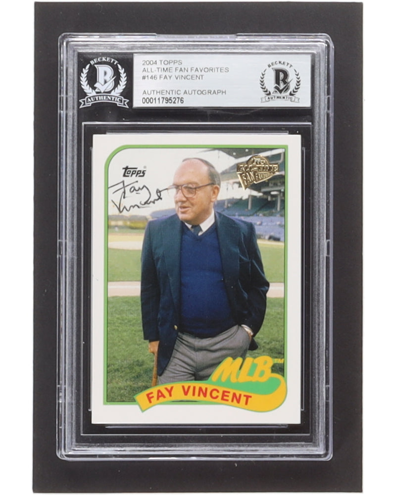 Fay Vincent Signed 2004 Topps All-Time Fan Favorites #146 COM (BGS)