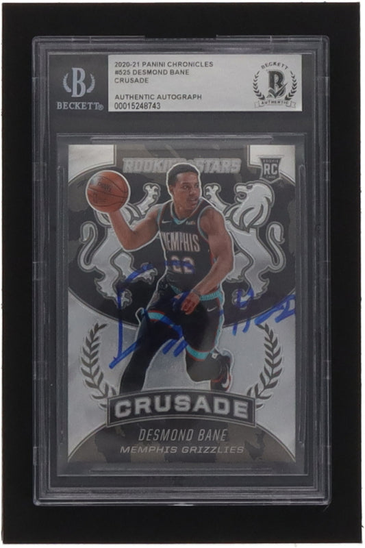 Desmond Bane Signed 2020-21 Panini Chronicles #525 Crusade (BGS) - Rookie Card