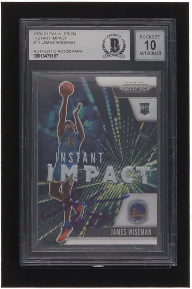 James Wiseman Signed 2020-21 Panini Prizm Instant Impact #11  - Autograph Graded (BGS) 10 - Rookie Card