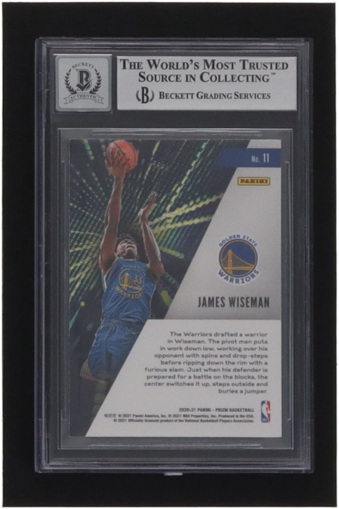 James Wiseman Signed 2020-21 Panini Prizm Instant Impact #11  - Autograph Graded (BGS) 10 - Rookie Card