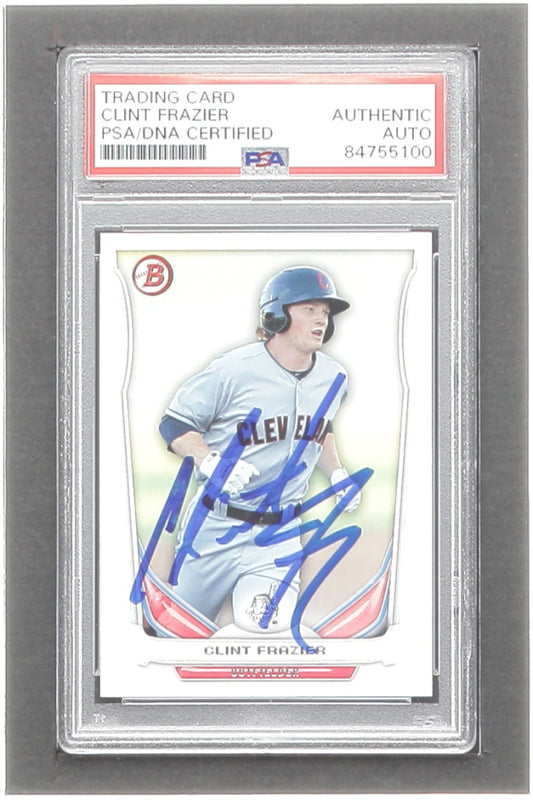 Clint Frazier Signed 2014 Bowman Draft Top Prospects #TP11 RC (PSA) Rookie Card