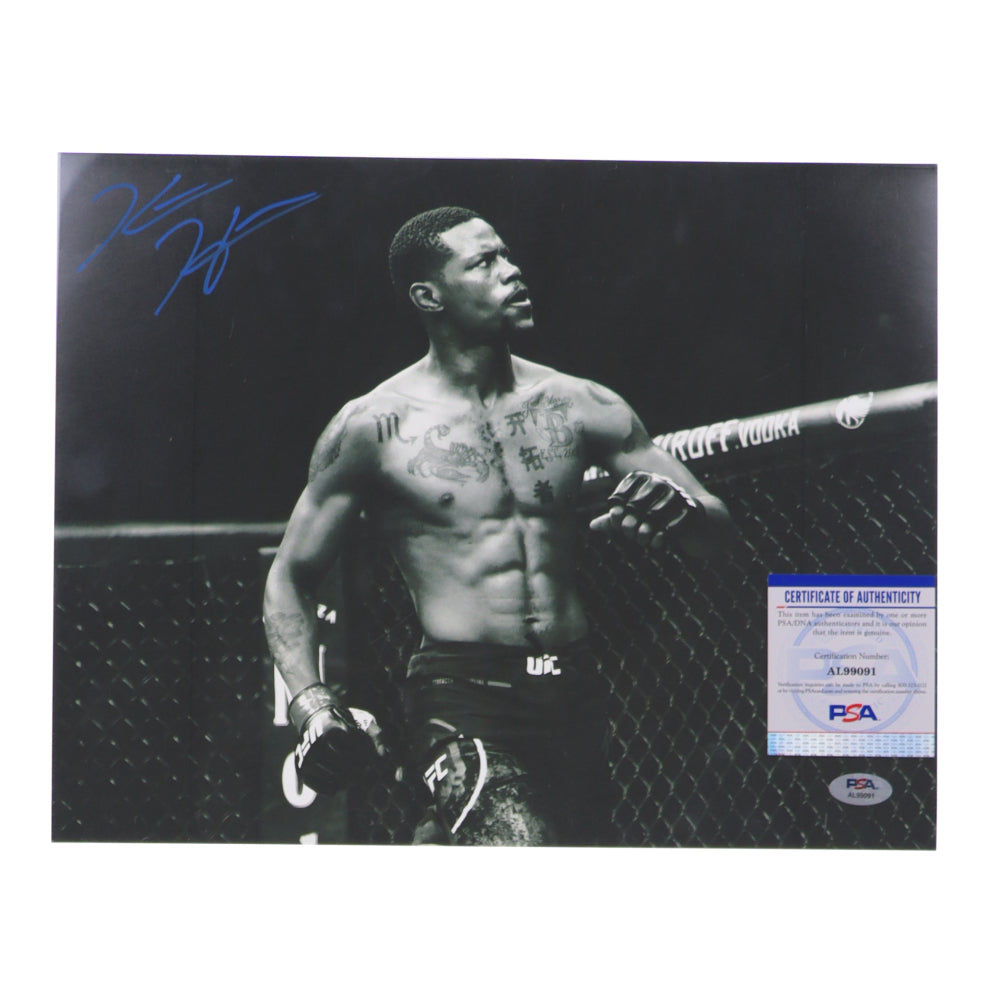 Kevin Holland Signed (PSA) UFC 11x14 Photo