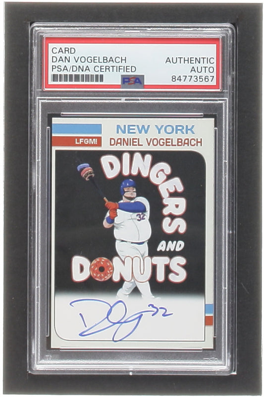 Dan Vogelbach Signed Dingers and Donuts Custom Card (PSA)