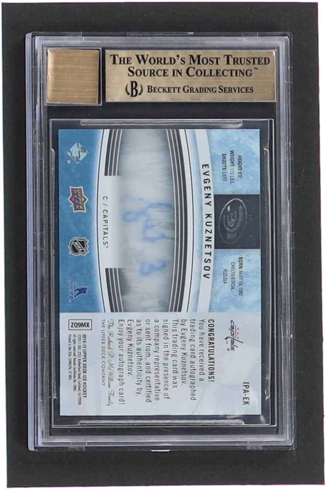 Evgeny Kuznetsov 2014-15 Upper Deck Ice Ice Premieres Autographs #IPAEK (BGS 9.5) Autograph Graded BGS 10 - Rookie Card