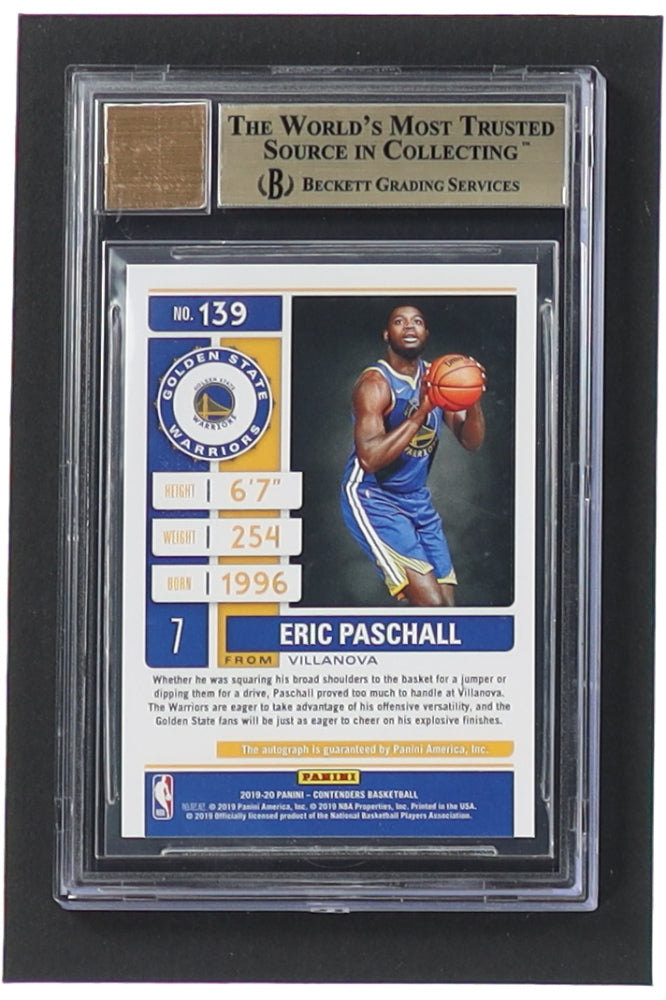 Eric Paschall 2019-20 Panini Contenders The Finals Ticket #139 AU #28/49 (BGS 9.5) - Autograph Graded BGS 10 - Rookie Card