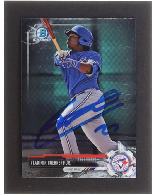 Vladimir Guerrero Jr. Signed (Beckett) 2017 Bowman Chrome Draft #BDC150 - Rookie Card