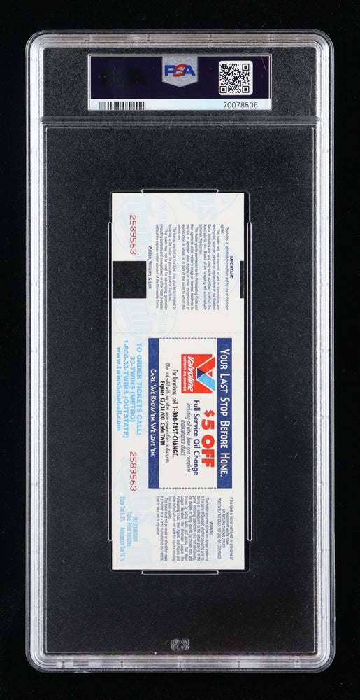 Cal Ripken Jr. Signed 3,000th Hit Game Ticket - Ticket Graded PSA 10 - Autograph Graded PSA 10