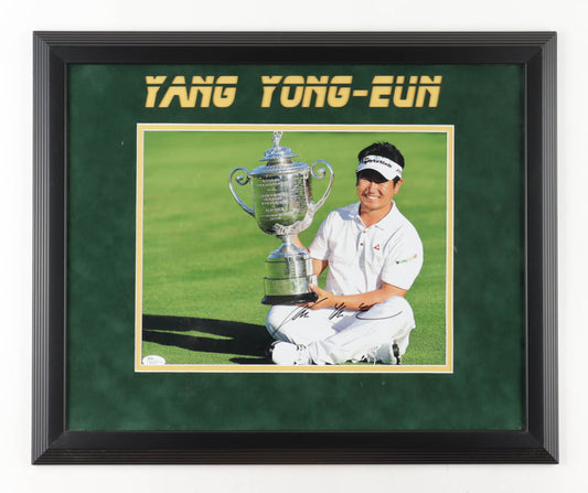 Yang Yong-Eun Signed (JSA) Custom Framed Photo Display