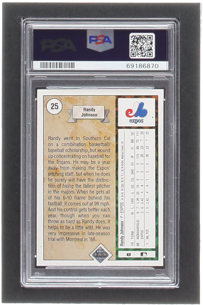 Randy Johnson Signed 1989 Upper Deck (PSA) 8 - Autograph Graded (PSA) 10 - Rookie Card