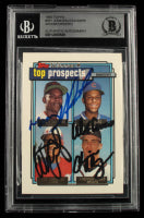 Topps 1992 #551 Signed (BGS) by (4) with Chipper Jones, Wilfredo Cordero, Manny Alexander & Alex Arias - Rookie Card